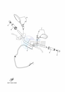 MT-10 MTN1000 (B5Y1) drawing STEERING HANDLE & CABLE