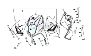 ORBIT II 50 TS L1-L6 drawing COWLING FRONT / COWLING INNER