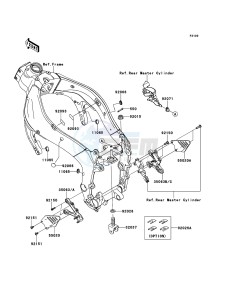 NINJA ZX-6R ZX600RBF FR GB XX (EU ME A(FRICA) drawing Frame Fittings(Front)