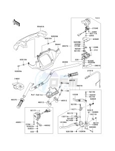 KVF 650 E [BRUTE FORCE 650 4X4 HARDWOODS GREEN HD] (E1) E1 drawing HANDLEBAR