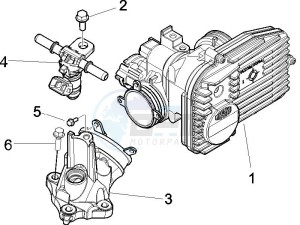 Beverly 500 (USA) USA drawing Throttle body - Injector - Union pipe