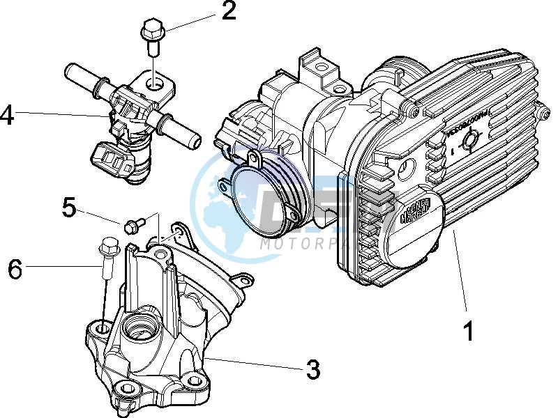 Throttle body - Injector - Union pipe