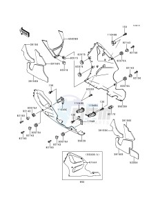 ZX 750 N [NINJA ZX-7RR] (N1-N2) [NINJA ZX-7RR] drawing COWLING LOWERS