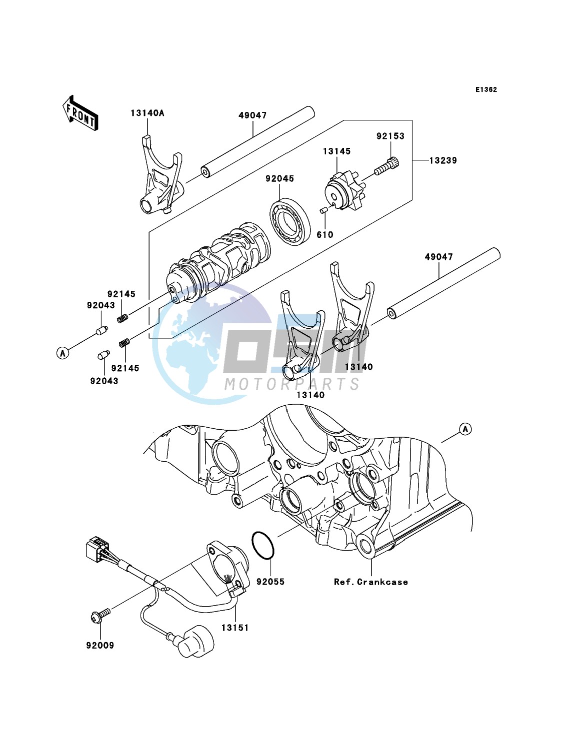 Gear Change Drum/Shift Fork(s)