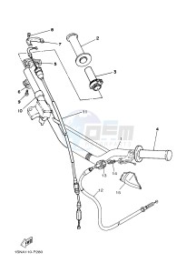 YZ85LW (1SPK) drawing STEERING HANDLE & CABLE