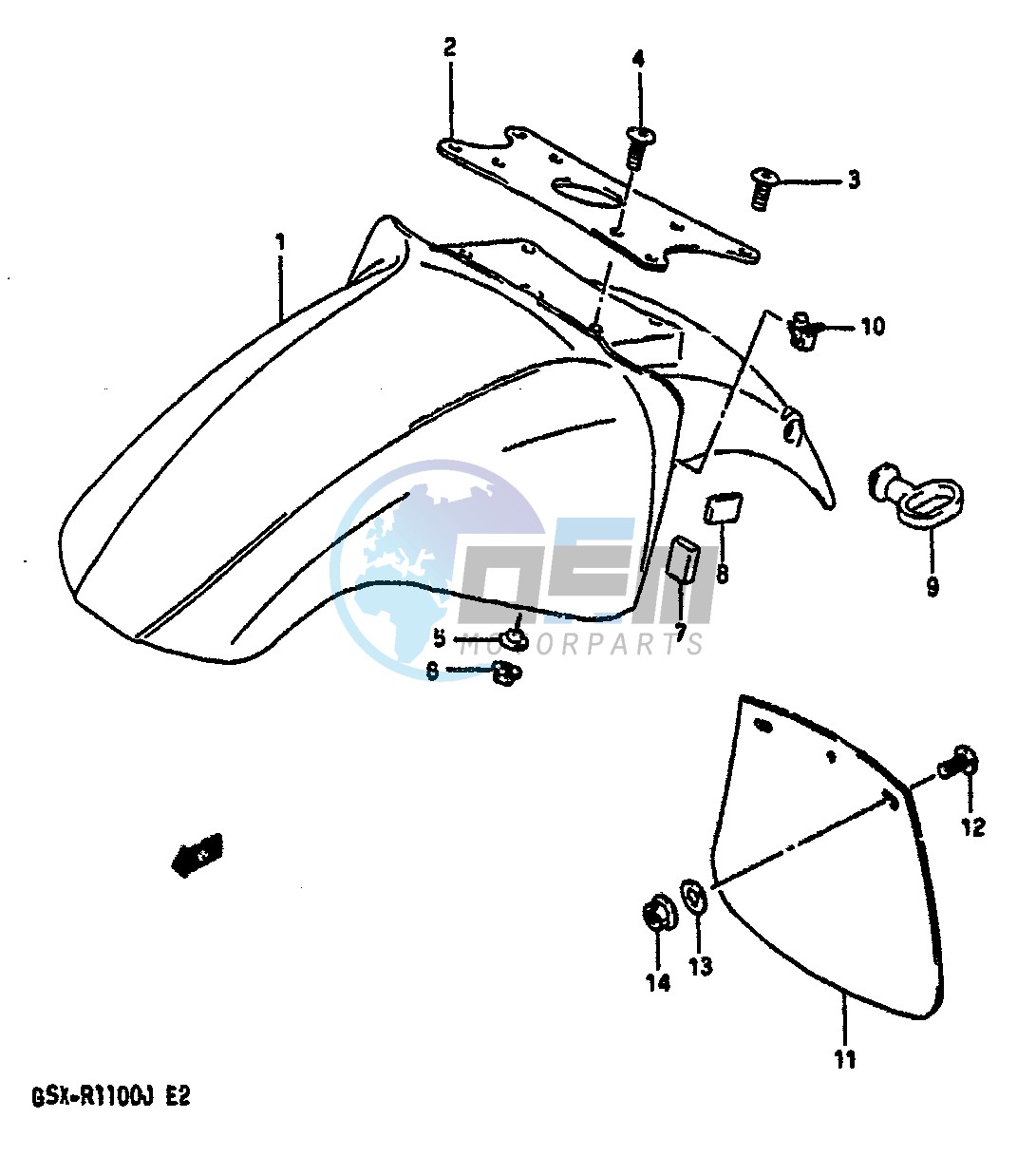 FRONT FENDER (MODEL H J)