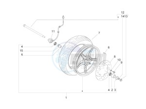 Zip 50 2T drawing Front wheel