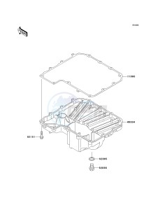 ZX 900 E [NINJA ZX-9R] (E1-E2) [NINJA ZX-9R] drawing OIL PAN