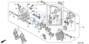 GL1800A BR - (BR) drawing R. FRONT BRAKE CALIPER