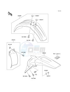 KX 250 L [KX250] (L3) [KX250] drawing FENDERS