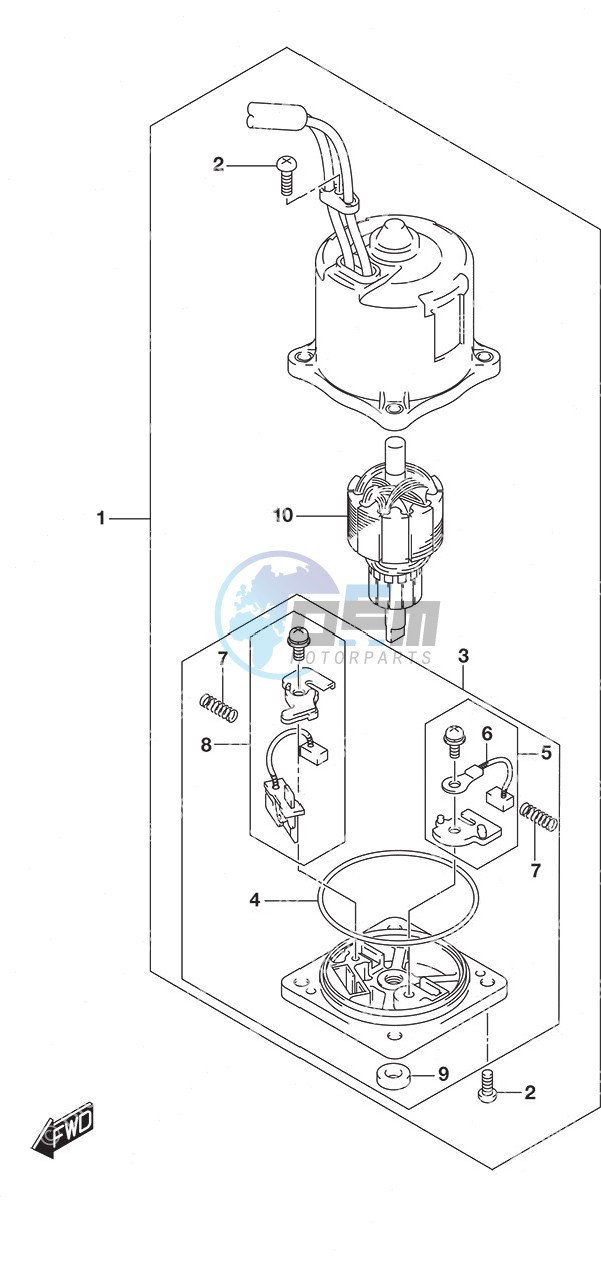 PTT Motor w/Transom (L)