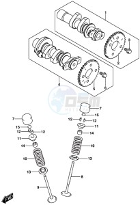 GSX-R125 drawing CAMSHAFT/VALVE