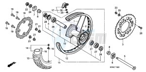 CRF250RD CRF250R Europe Direct - (ED) drawing REAR WHEEL