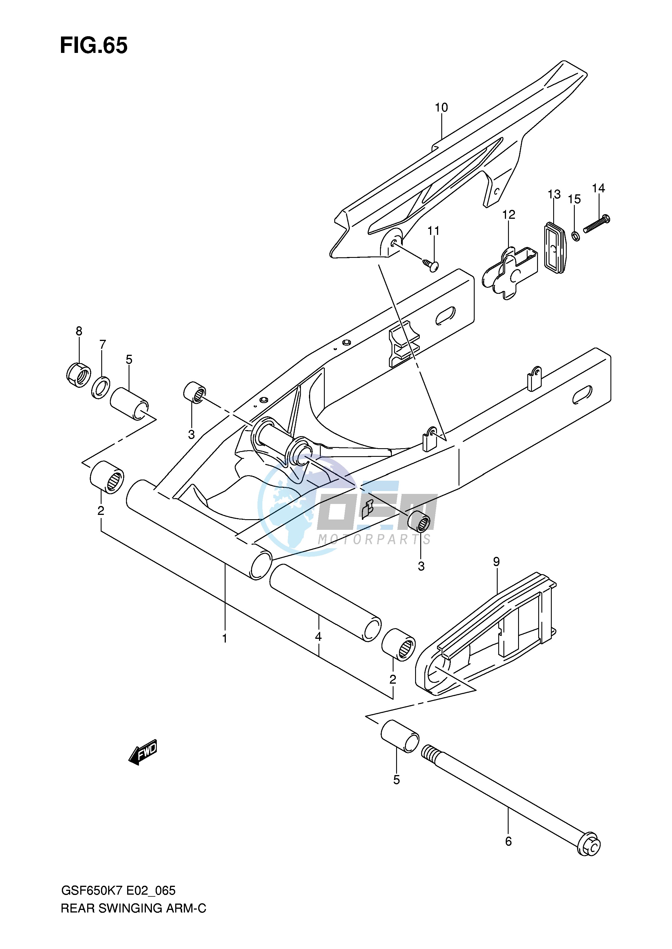 REAR SWINGING ARM (MODEL K7)