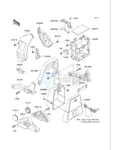 VN 750 A [VULCAN 750] (A6F) A6F drawing FRAME FITTINGS