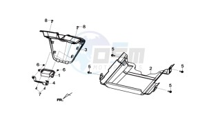 JOYMAX 125 I ABS drawing REAR FENDER - INNER SHIELD - UNDERTAIL