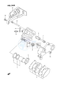 RM250 (E3) drawing REAR CALIPER (MODEL S)