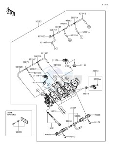 Z1000SX ZX1000WHF XX (EU ME A(FRICA) drawing Throttle