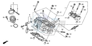 XL700VA drawing REAR CYLINDER HEAD