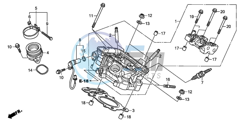 REAR CYLINDER HEAD