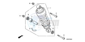 CB1000RA9 UK - (E / ABS MPH) drawing REAR CUSHION