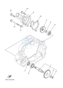 YZ85 YZ85LW (1SN4 1SN6 1SP4 1SP6) drawing WATER PUMP