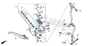 CBF500 drawing FR. BRAKE MASTER CYLINDER (CBF500)