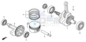 XR650R drawing CRANKSHAFT/PISTON