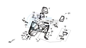 GTS 300i ABS drawing COWLING INNER FR PLATE