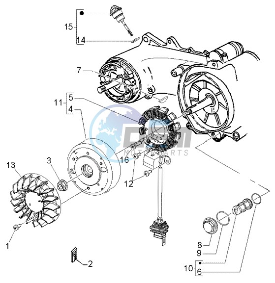 Flywheel magneto