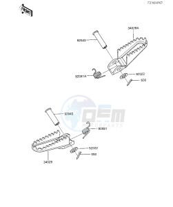 KX 500 B [KX500] (B1) [KX500] drawing FOOTRESTS