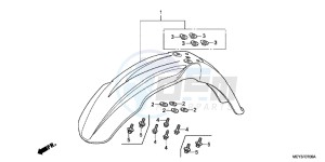 CRF450XB drawing FRONT FENDER