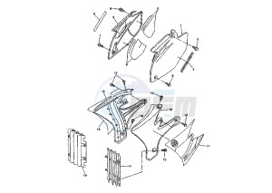 YZ F 250 drawing SIDE COVERS