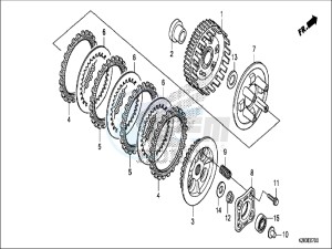 CRF125FBH Europe Direct - (ED) drawing CLUTCH