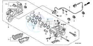 CBF1000TA Europe Direct - (ED / ABS) drawing REAR BRAKE CALIPER (CBF1000A/T/S)