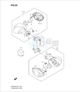 GSF650/S drawing TURNSIGNAL LAMP (GSF650K9/AK9/UK9/UAK9/L0/AL0/UL0/UAL0)