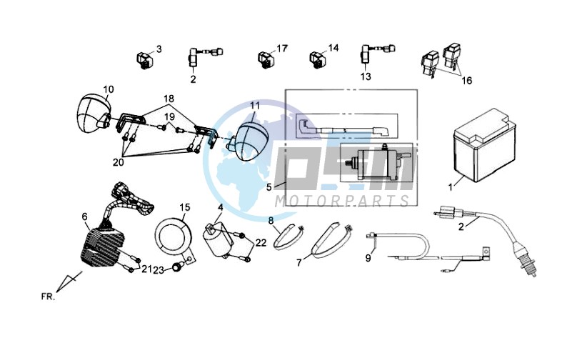 INDICATORS / STARTER / BATTERY