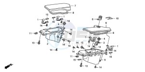 CB1300S CB1300SUPER FOUR drawing COWL POCKET