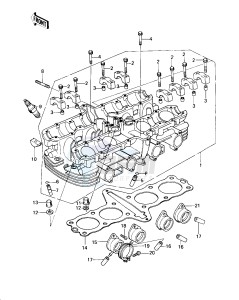 KZ 650 C [CUSTOM] (C1-C3) [CUSTOM] drawing CYLINDER HEAD