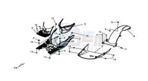 SYMPHONY ST 50 drawing FOOTREST / FRAME COWLING