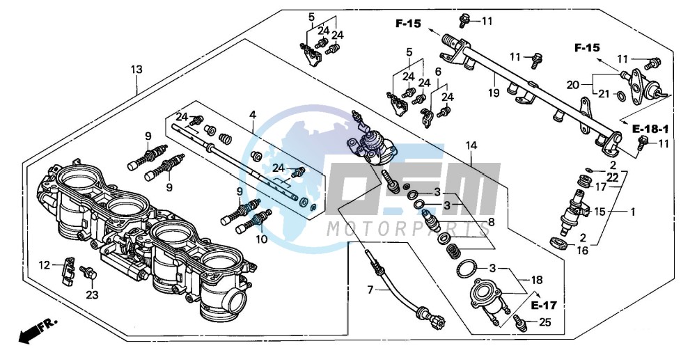 THROTTLE BODY (ASSY.) (CBR900RRY,1/RE1)