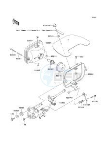 ZR 1200 A [ZX 1200 R] (A1-A3) drawing HEADLIGHT-- S- -