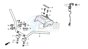 TRX450ES drawing HANDLE PIPE