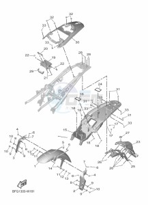 XSR125 LEGACY MTM125-C (BLA1) drawing FENDER