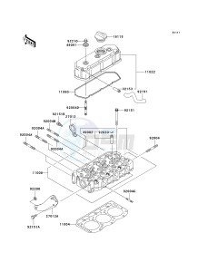 KAF 950 F [MULE 4010 DIESEL 4X4] (F9F-FAF) F9F drawing CYLINDER HEAD