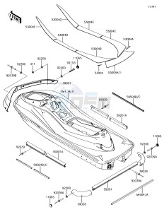 JET SKI ULTRA 310LX JT1500MGF EU drawing Pads