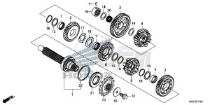 CB500XD CB500X Continue » UK - (E) drawing TRANSMISSION (COUNTERSHAFT)