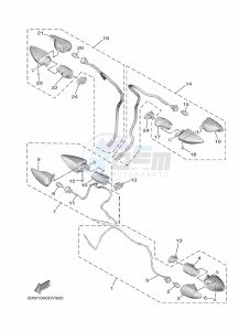 MWD300 TRICITY 300 (BED8) drawing FLASHER LIGHT