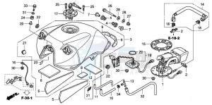 CBF600S drawing FUEL TANK (CBF600S8/SA8)