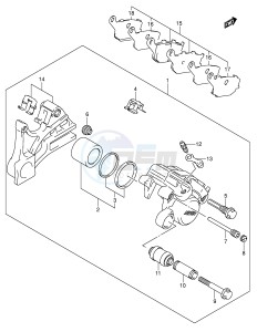 SV1000 (E2) drawing REAR CALIPER